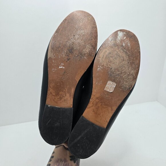 Coach | black leather slip-on preppy pointed toe loafers shoes | WMS 8 - Picture 10 of 10